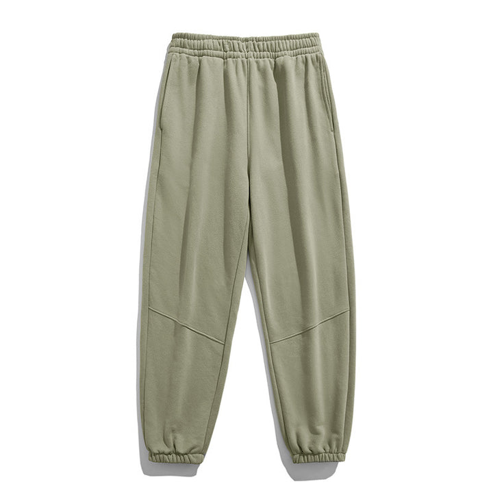 Herren Fleece-Jogginghose mit tapered Schnitt, elastischem Kordelbund & Knie-Paneelen Drune