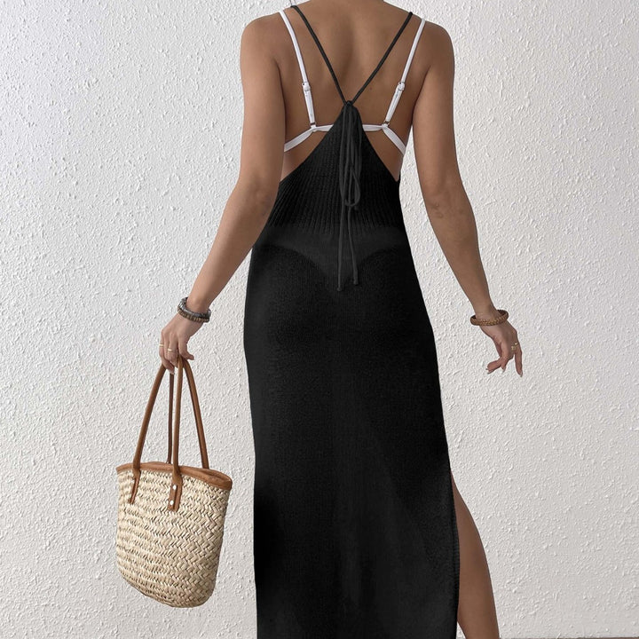 Damen Maxikleid mit raffiniertem Netzdesign Drune