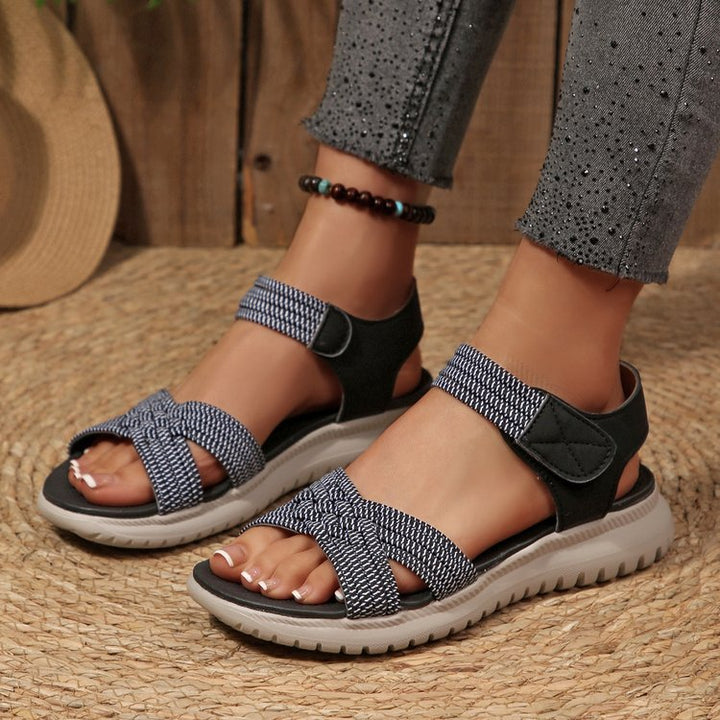 Damen Freizeit-Sandalen mit geflochtenem Riemendesign und komfortabler Fußbettung Drune