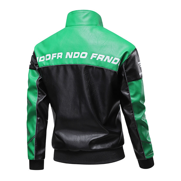 Herren Sportliche Kunstlederjacke Drune
