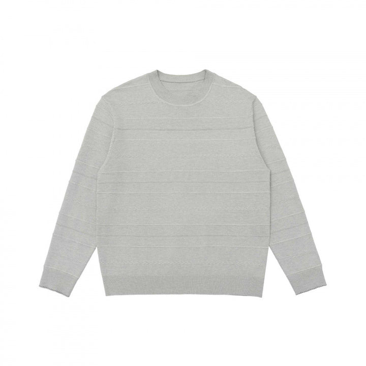 Unisex Feinstrickpullover mit feiner Strukturstreifen, Rundhals und leichtem Oversize-Schnitt Drune