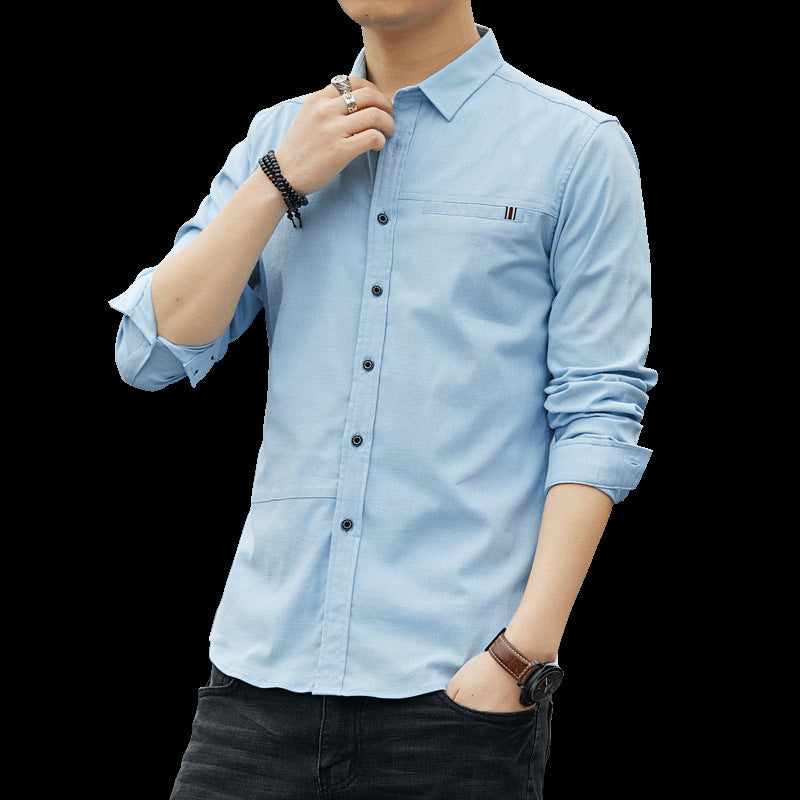 Herren Leichte Denim‑Hemdjacke im Overshirt‑Schnitt Drune