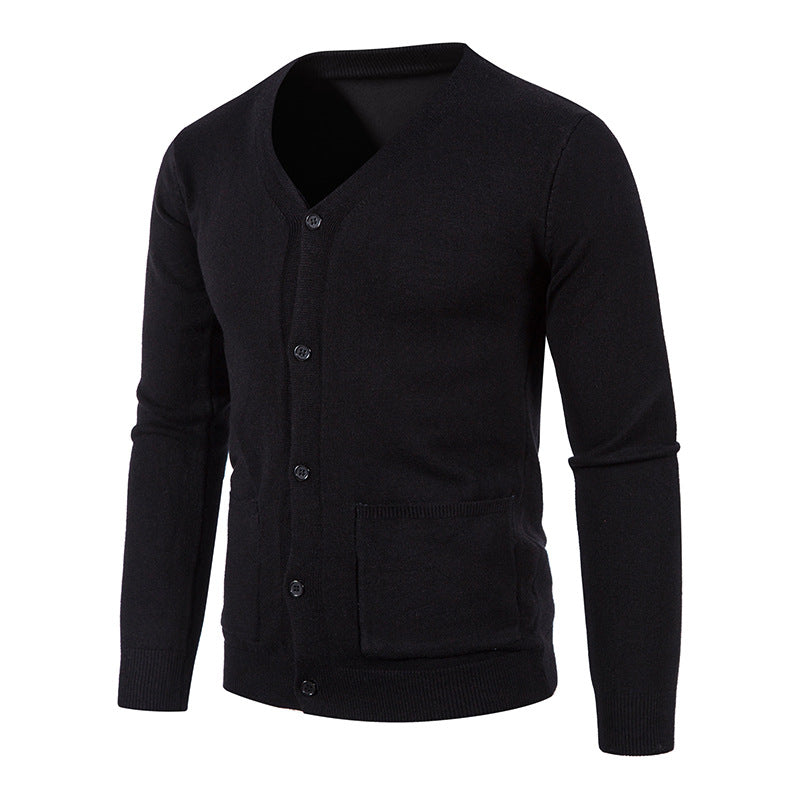Herren Strickjacke mit V-Ausschnitt und praktischen Taschen Drune