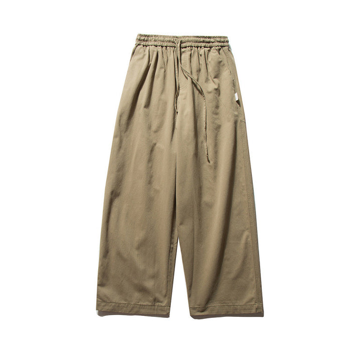 Unisex Weite Culotte-Hose mit elastischem Bund und Kordelzug Drune