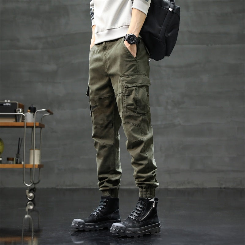 Herren Cargo-Jogginghose mit Camouflage-Knieeinsatz & elastischen Bündchen Drune