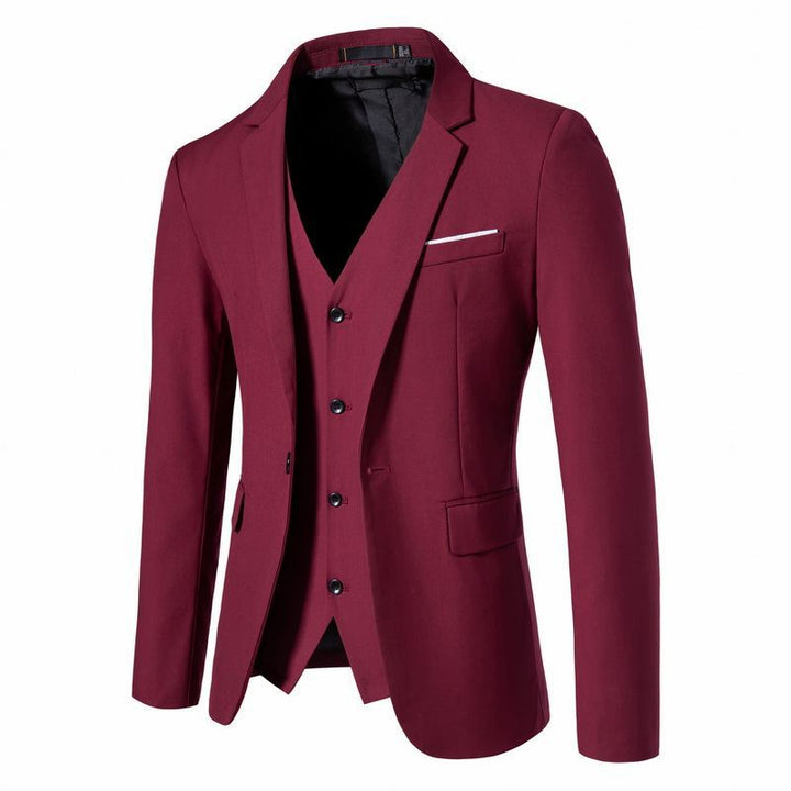 Herren Tailliertes Sakko mit passender Weste und schlanker Business‑Silhouette Drune