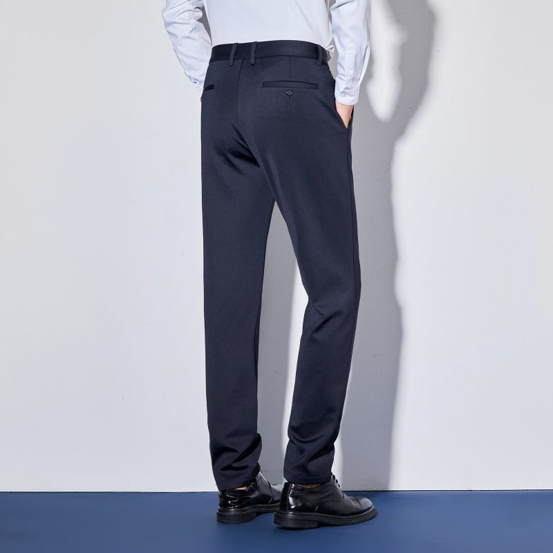 Herren Elegante Business-Hose mit geradem Schnitt und elastischem Bund Drune