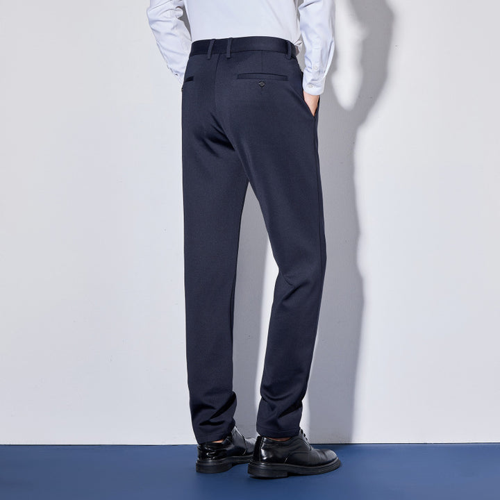 Herren Elegante Business-Hose mit geradem Schnitt und elastischem Bund Drune