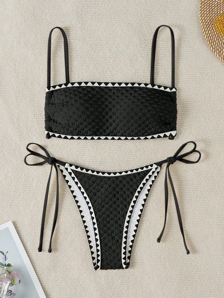 Damen Geripptes Bandeau-Bikinioberteil Drune