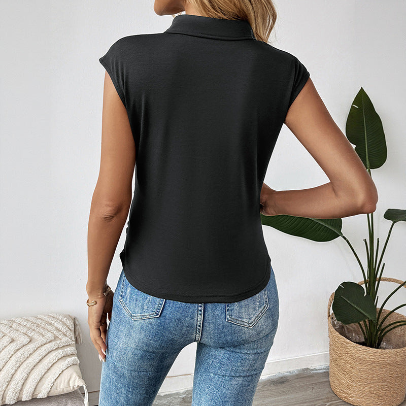 Damen stylisches Oberteil mit floralen Akzenten und modernem Ausschnitt Drune