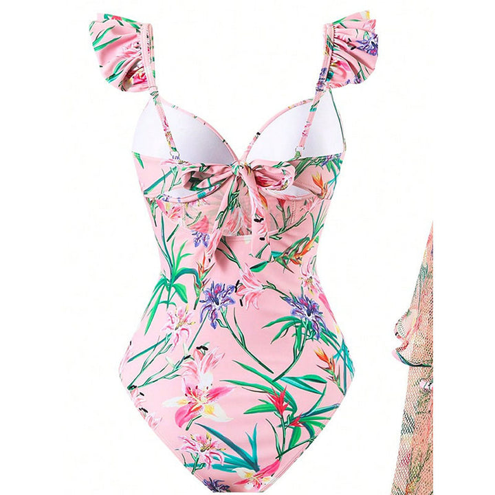 Damen Bademode mit elegantem Wickelrock und floralem Design Drune