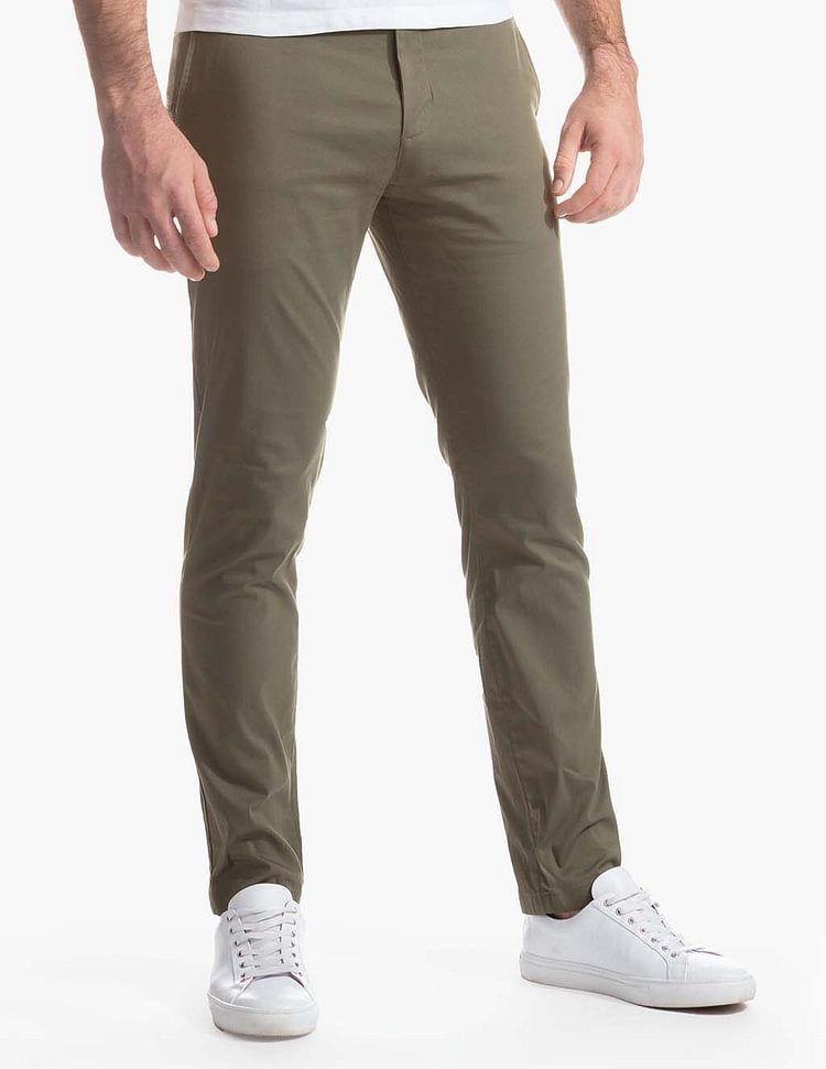 Herren Slim-Fit Chinohose aus atmungsaktivem Material Drune