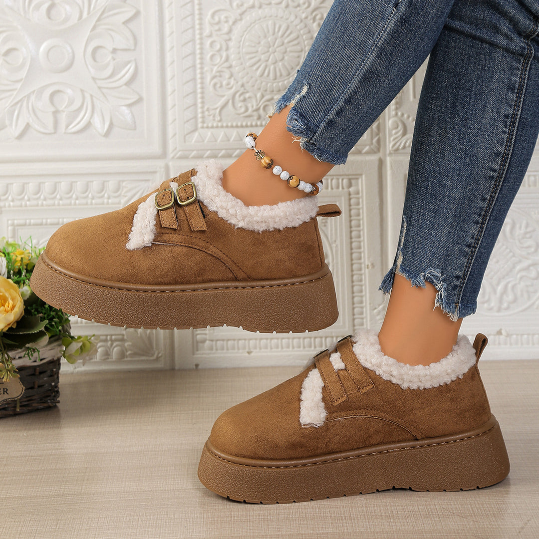 Damen Gefütterte Schnür‑Sneaker mit Kunstfellfutter und Plateau‑Sohle Drune