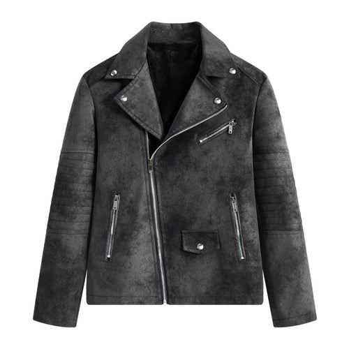 Herren Modische Kunstleder-Blousonjacke Drune