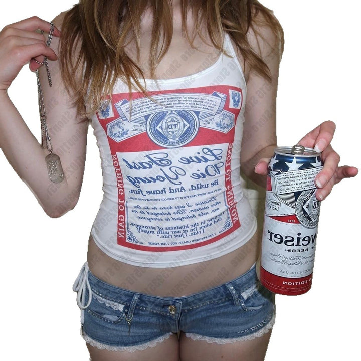 Damen ärmelloses Tanktop mit kreativem Druck Drune