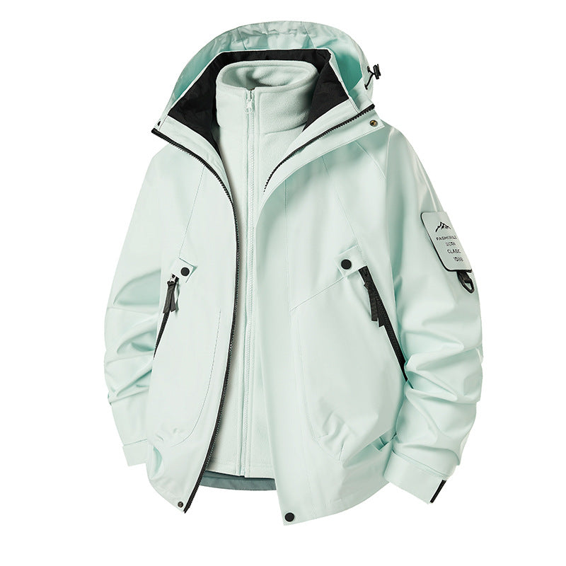 Herren 3‑in‑1 Softshell-Parka mit abnehmbarer Fleece-Innenjacke und technischer Kapuze Drune