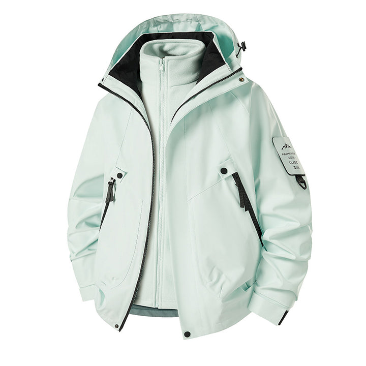Herren 3‑in‑1 Softshell-Parka mit abnehmbarer Fleece-Innenjacke und technischer Kapuze Drune