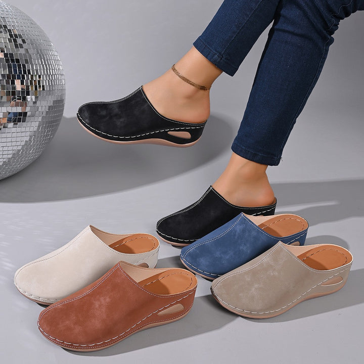 Damen Clogs mit ergonomischem Fußbett und rutschfester Sohle Drune