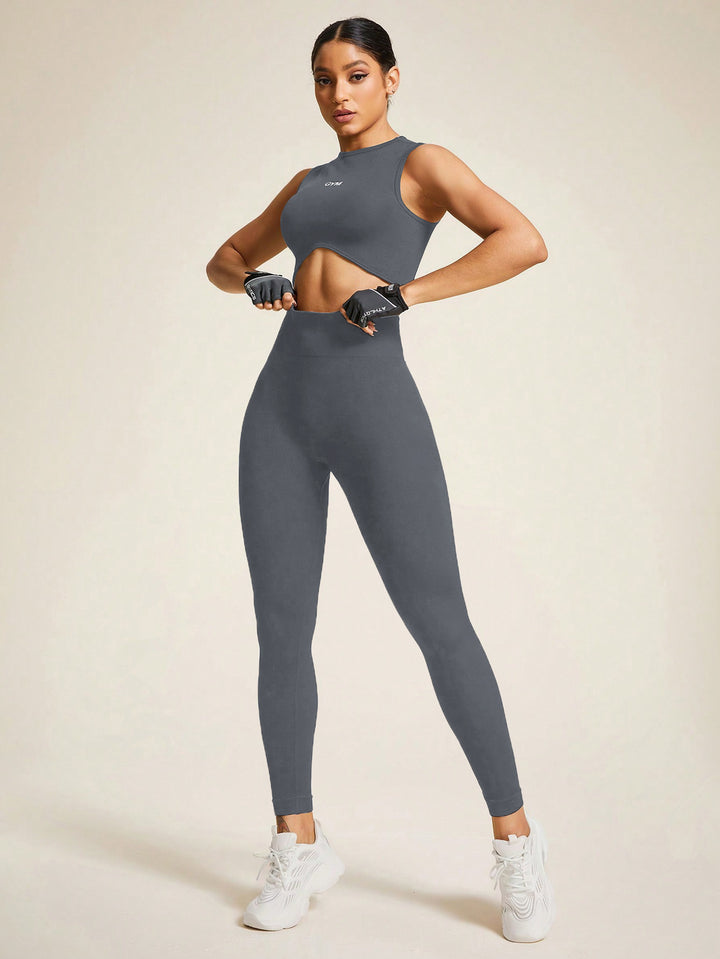 Damen Sportoberteil und Hochleistung Leggings Set Drune