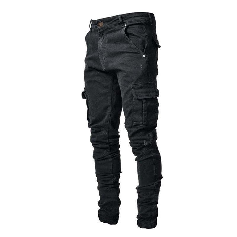 Herren Cargo-Jeans mit modischen Seitentaschen und lässigem Schnitt Drune