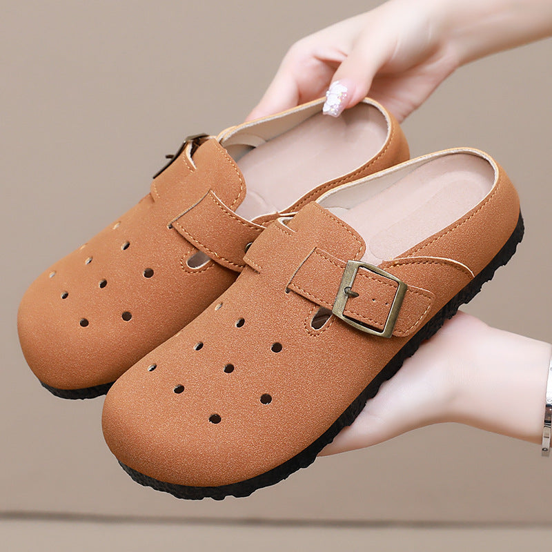 Damen Komfortable Clogs mit verstellbarem Riemen Drune