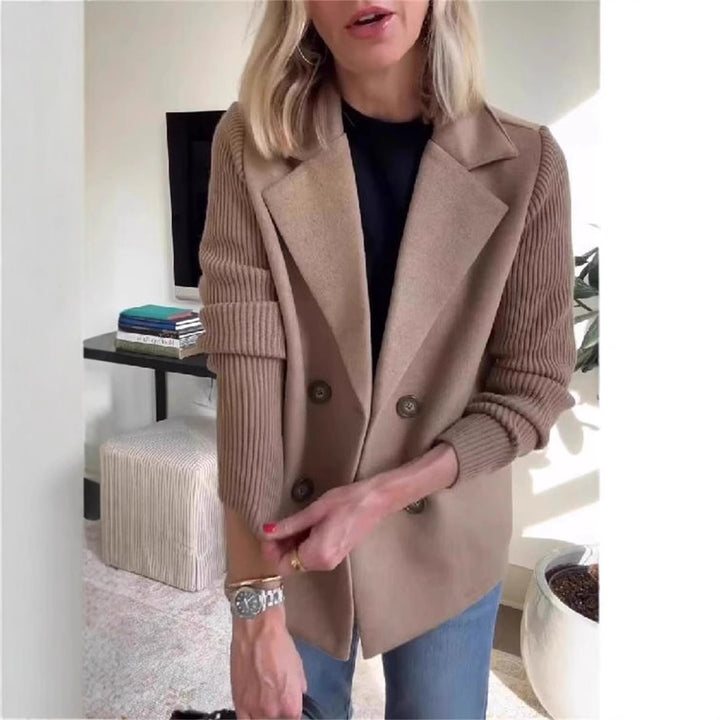 Damen Modischer Oversized-Blazer mit Doppelreihe Drune