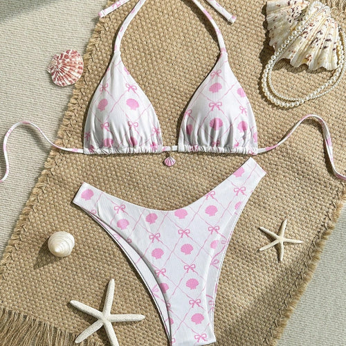 Damen Triangel-Bikini mit verspieltem Muschel-Design Drune
