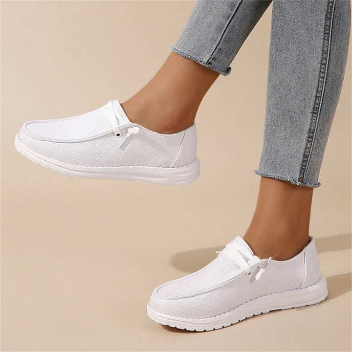 Damen bequeme Slip-On Freizeitschuhe mit leichtem Obermaterial Drune