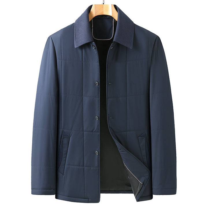 Herren Gesteppte Freizeitjacke mit Hemdkragen und sichtbarer Knopfleiste Drune