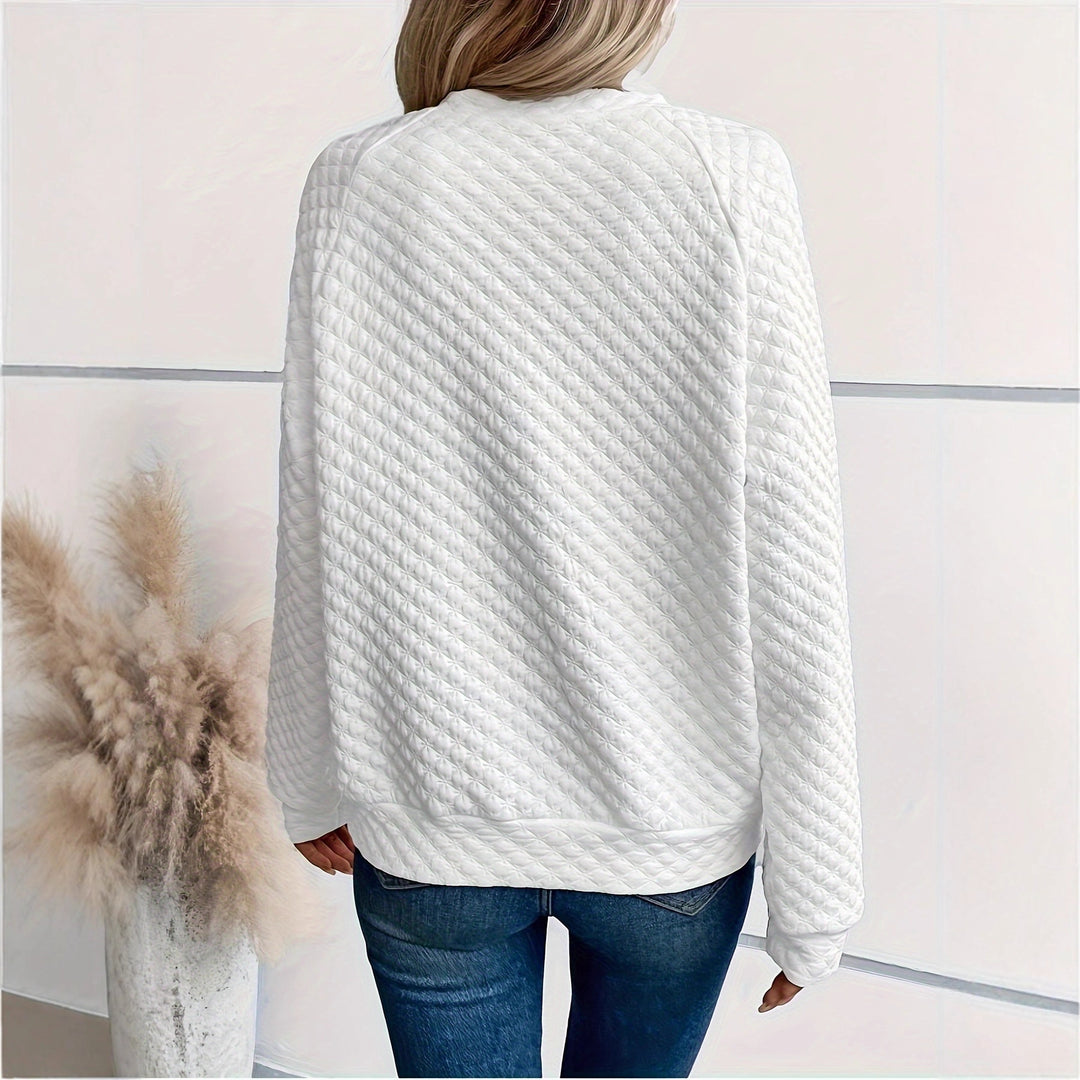 Damen Modischer Stehkragen Pullover Drune