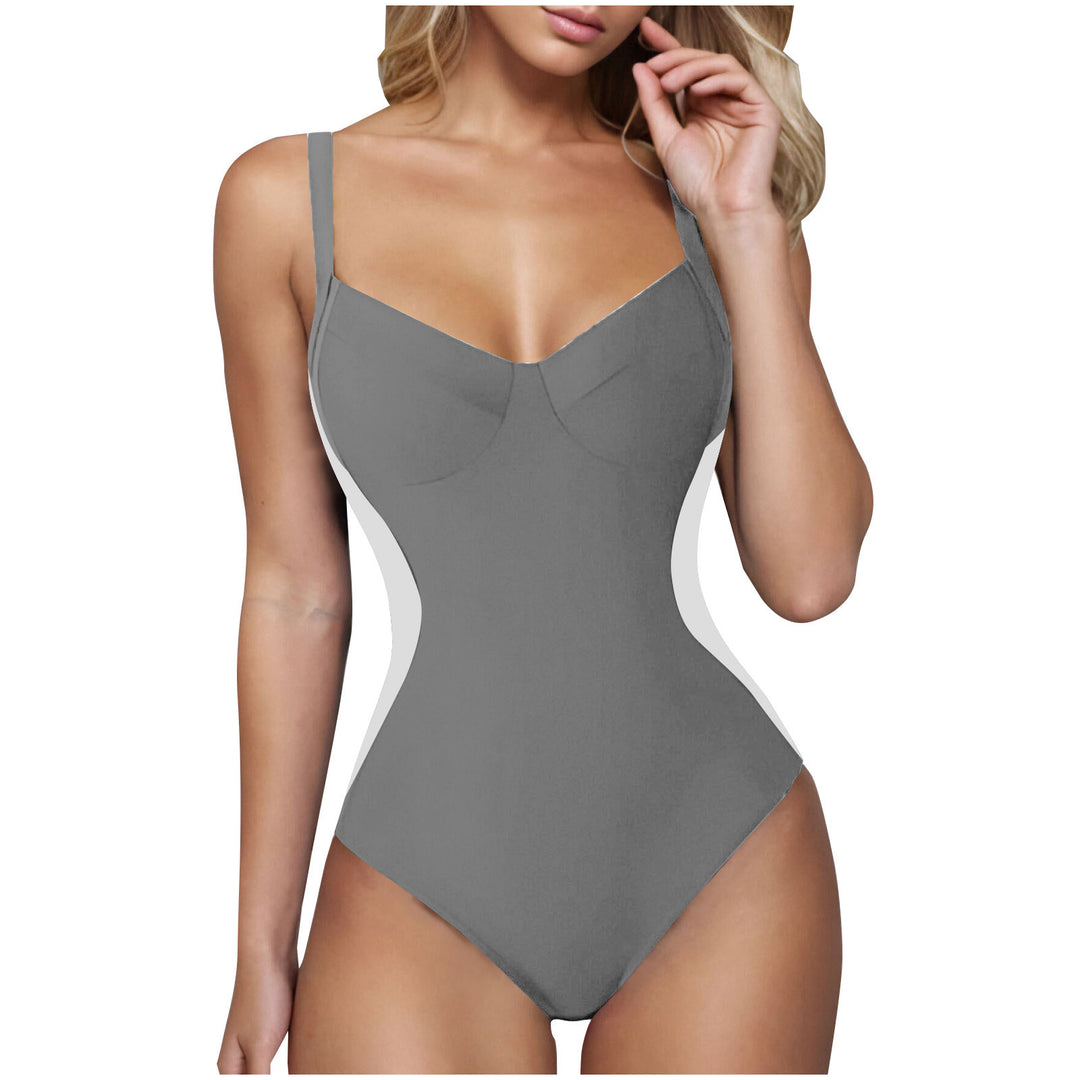 Damen eleganter Badeanzug mit wohltuendem V-Ausschnitt Drune