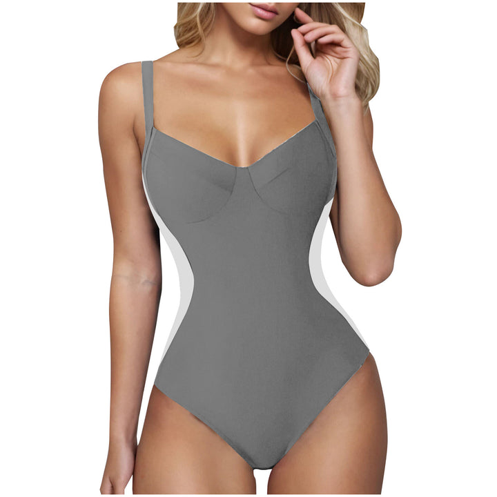 Damen eleganter Badeanzug mit wohltuendem V-Ausschnitt Drune