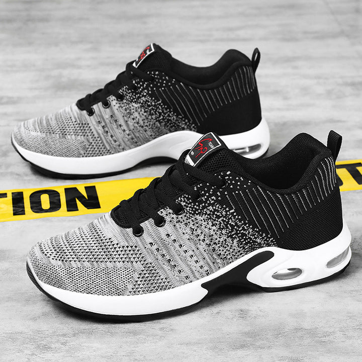 Herren nan leichter Strick-Running-Sneaker mit gepolsterter Fersenstütze und sichtbarer Luftkissen-Zwischensohle Drune