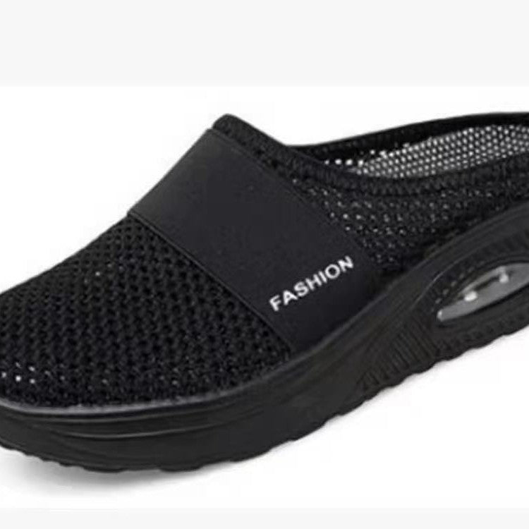 Damen Atmungsaktive Strick‑Mule mit Luftkissen‑Plateau Drune