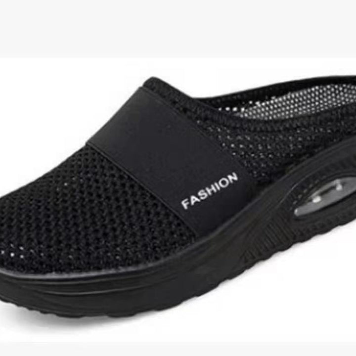 Damen Atmungsaktive Strick‑Mule mit Luftkissen‑Plateau Drune