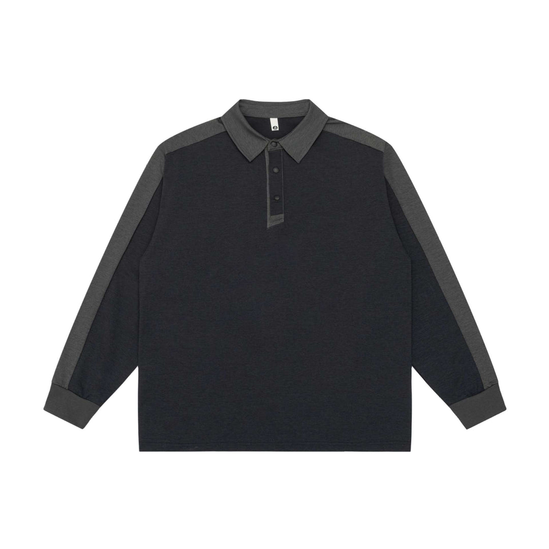 Unisex Retro-inspiriertes Polo-Sweatshirt mit Raglanärmeln und Halbknopfleiste Drune