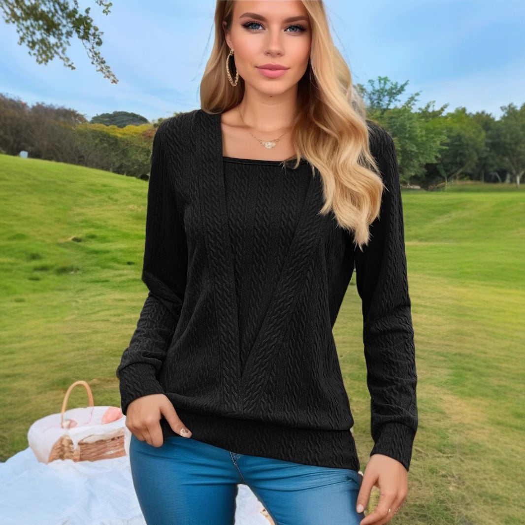 Damen Pullover mit Zopfmuster Drune