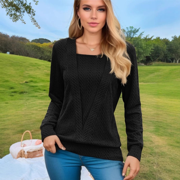 Damen Pullover mit Zopfmuster Drune