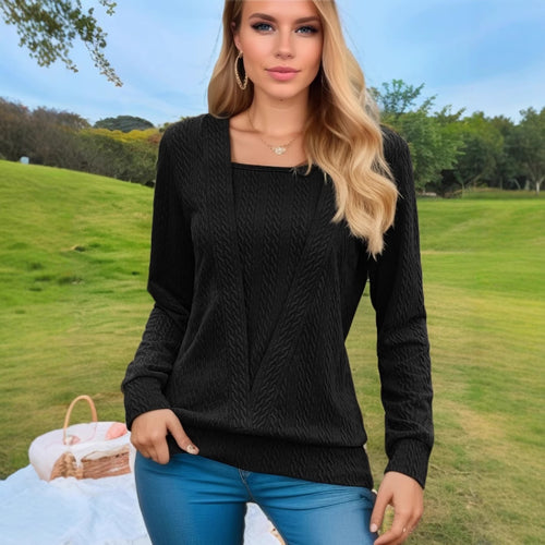 Damen Pullover mit Zopfmuster Drune