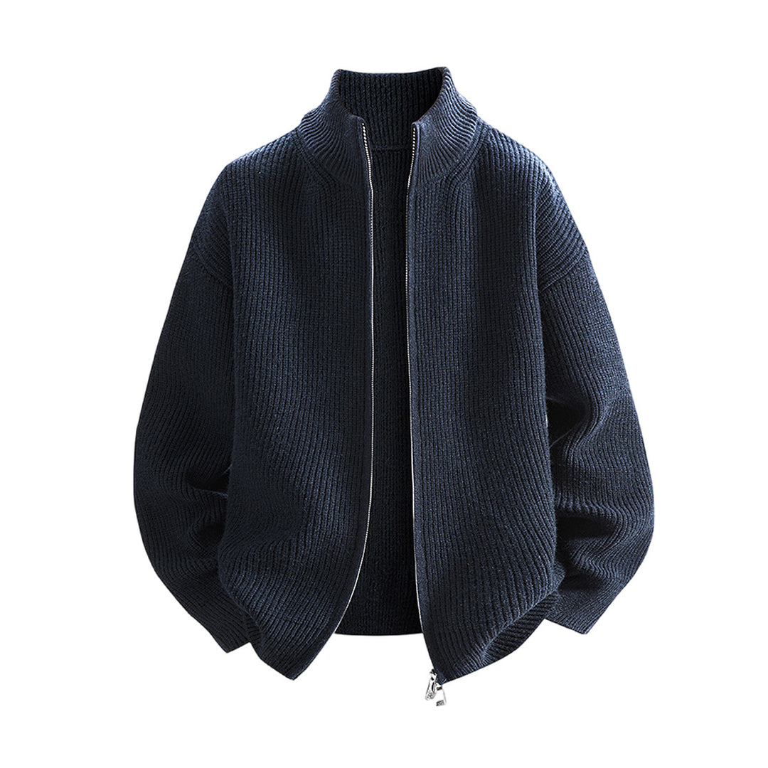 Damen Leichte Strickjacke mit hohem Kragen Drune