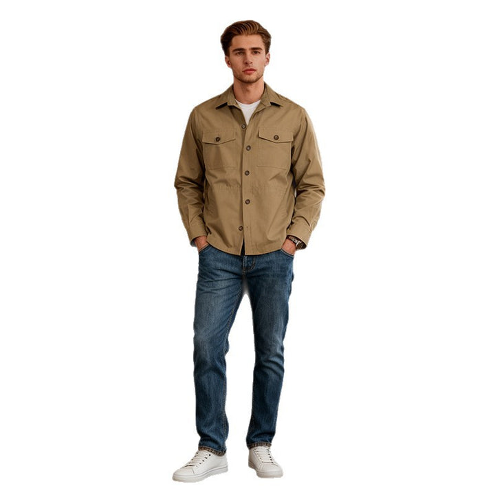 Herren Overshirt aus Baumwoll-Twill mit aufgesetzten Brusttaschen Drune