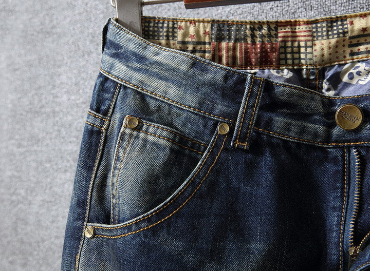 Herren Zerrissene Denim-Jeans mit lässigem Schnitt Drune