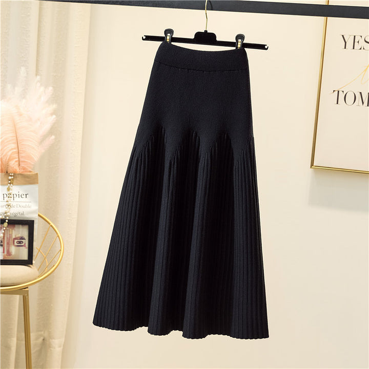 Damen Eleganter Plissee-Maxiröck mit voluminösem Saum Drune