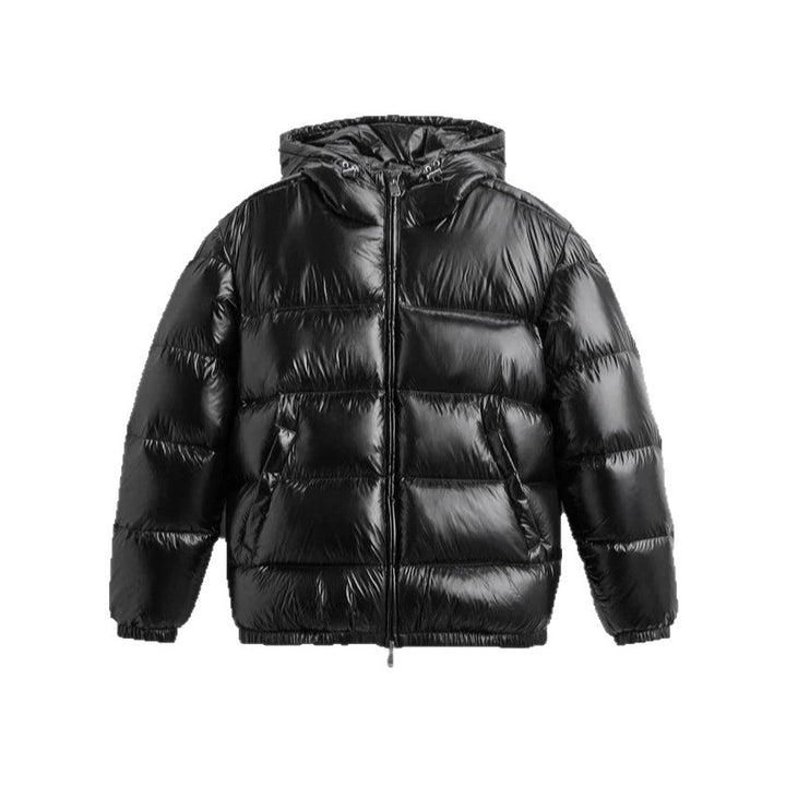 Damen Hochglanz Steppjacke mit Kapuze