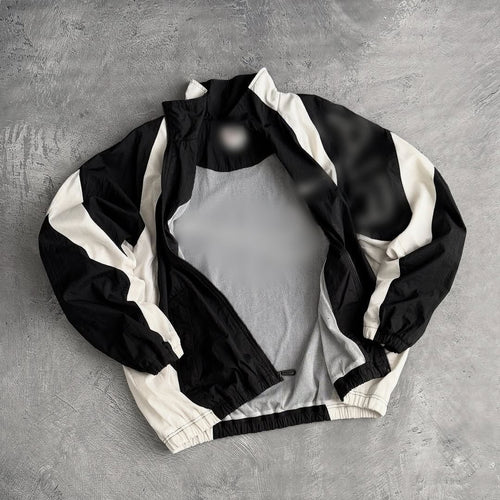 Unisex nan atmungsaktive leichte Wind- und Trainingsjacke mit Netzfutter, Stehkragen und elastischem Saum Drune
