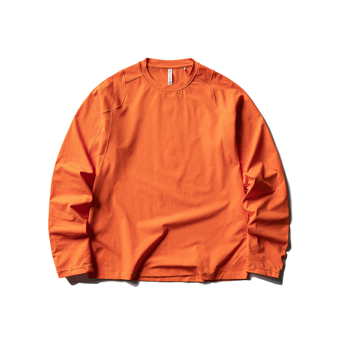 Unisex Leichter technischer Longsleeve mit Rundhalsausschnitt, Raglanärmeln und atmungsaktivem Funktionsmaterial Drune