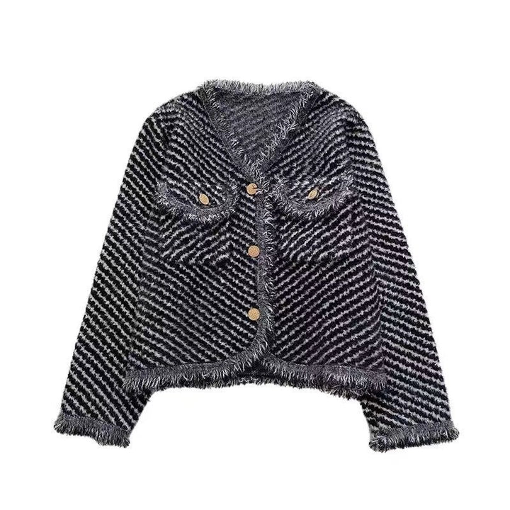 Damen Strickjacke mit Struktur und eleganten Knopfdetails Drune