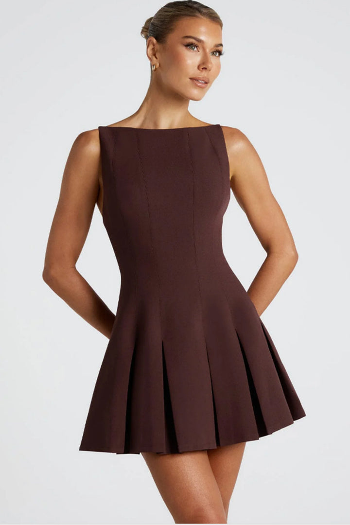 Damen Freizeitkleid mit schwingendem Rock und elegantem Schnitt Drune