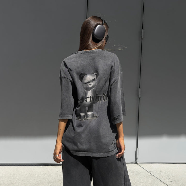 Damen Oversized T-Shirt mit kreativen Grafiken und lässigem Schnitt Drune