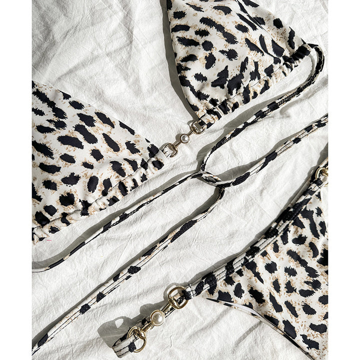 Damen Triangel-Bikini mit modischen Kettendetails Drune